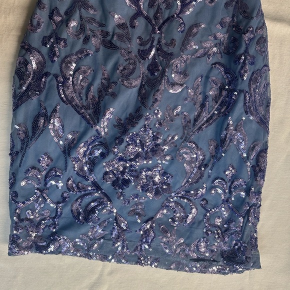 Windsor Strapless Navy Sequin Dress - Picture 9 of 14